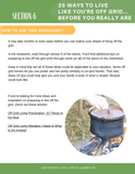 Workbook: 21 Ways to Get Started Living Off The Grid - An Off Grid Life