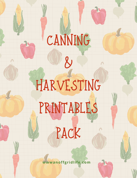 Canning Printables Pack - An Off Grid Life