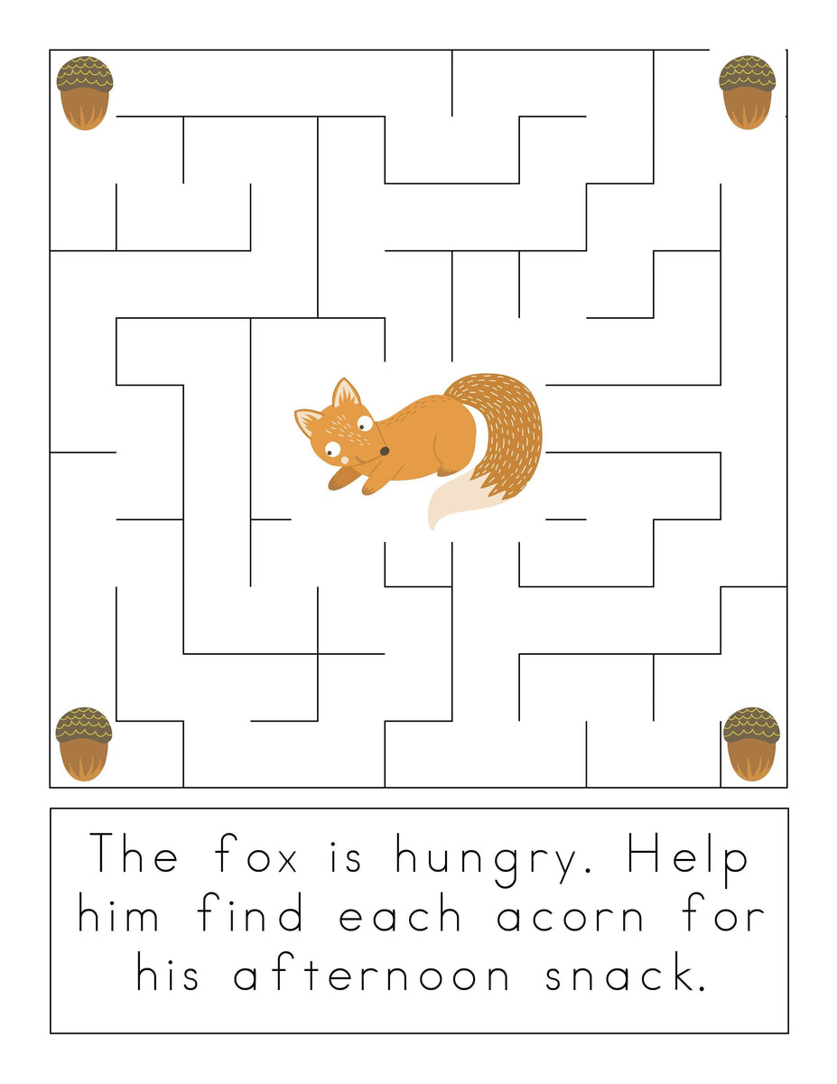 Woodland Animals Learning Fun Printables Pack (K-2) – An Off Grid Life