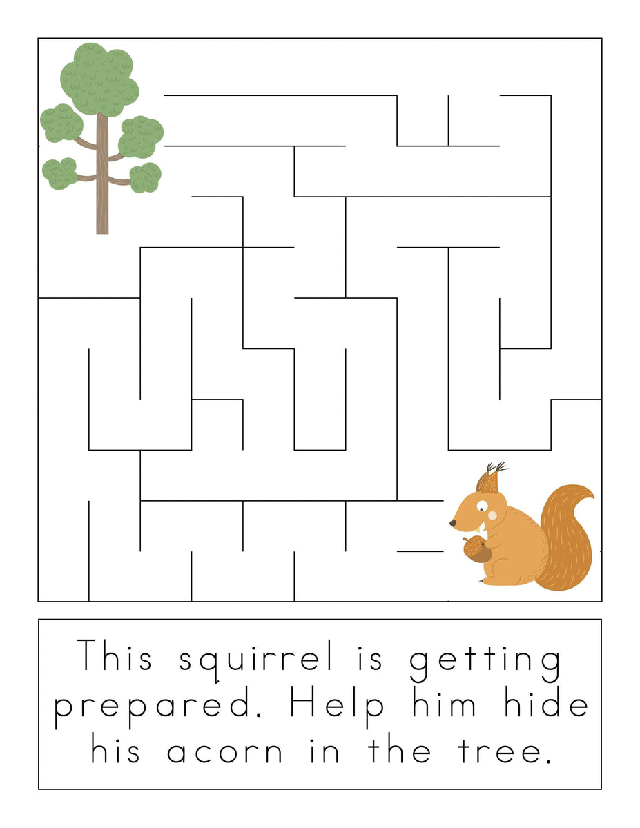 Woodland Animals Learning Fun Printables Pack (K-2) – An Off Grid Life