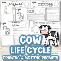 Cow Life Cycle Drawing & Writing Prompts - An Off Grid Life
