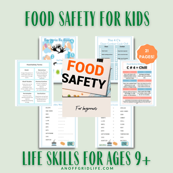 Food Safety For Kids Printable Pack - An Off Grid Life