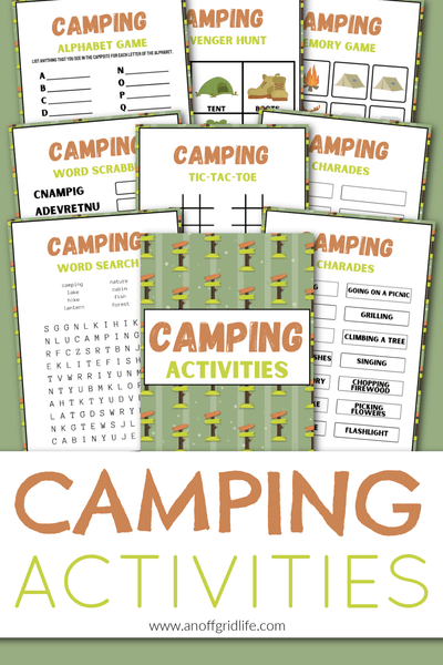 Camping Activity Pack for Kids - An Off Grid Life