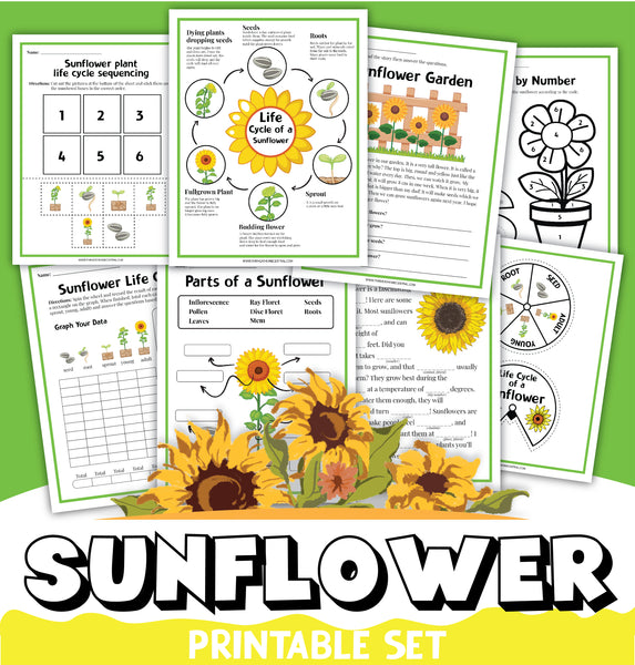 Sunflowers Activities & Printables Set - An Off Grid Life